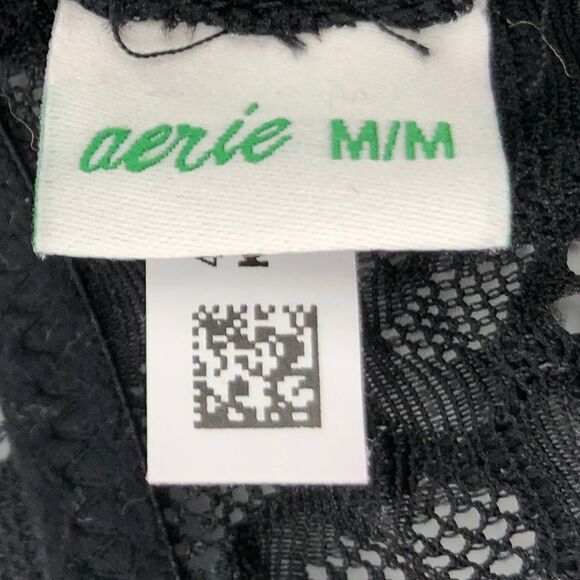 Aerie Lacy Bralette Womens‎ Medium Black Adjustable Padded - Picture 8 of 10